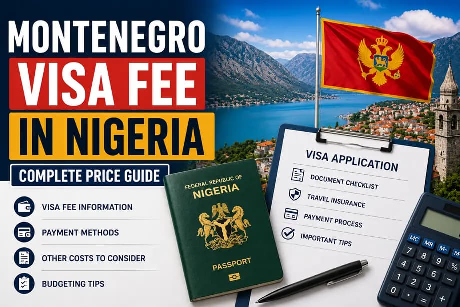 Montenegro visa fee in Nigeria