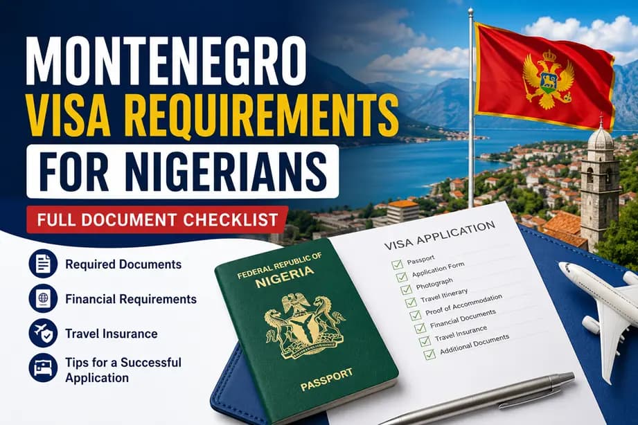 Montenegro visa requirements for Nigerians