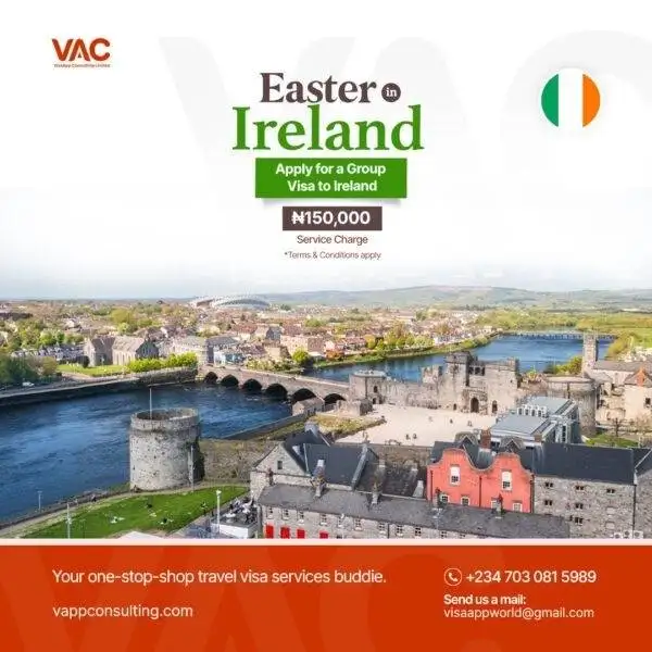 Ireland visa application from the best travel agent in nigeria