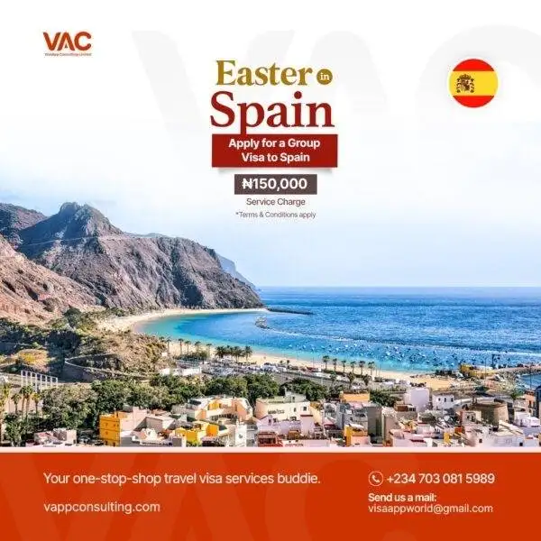 spain visa application from the best travel agent in nigeria